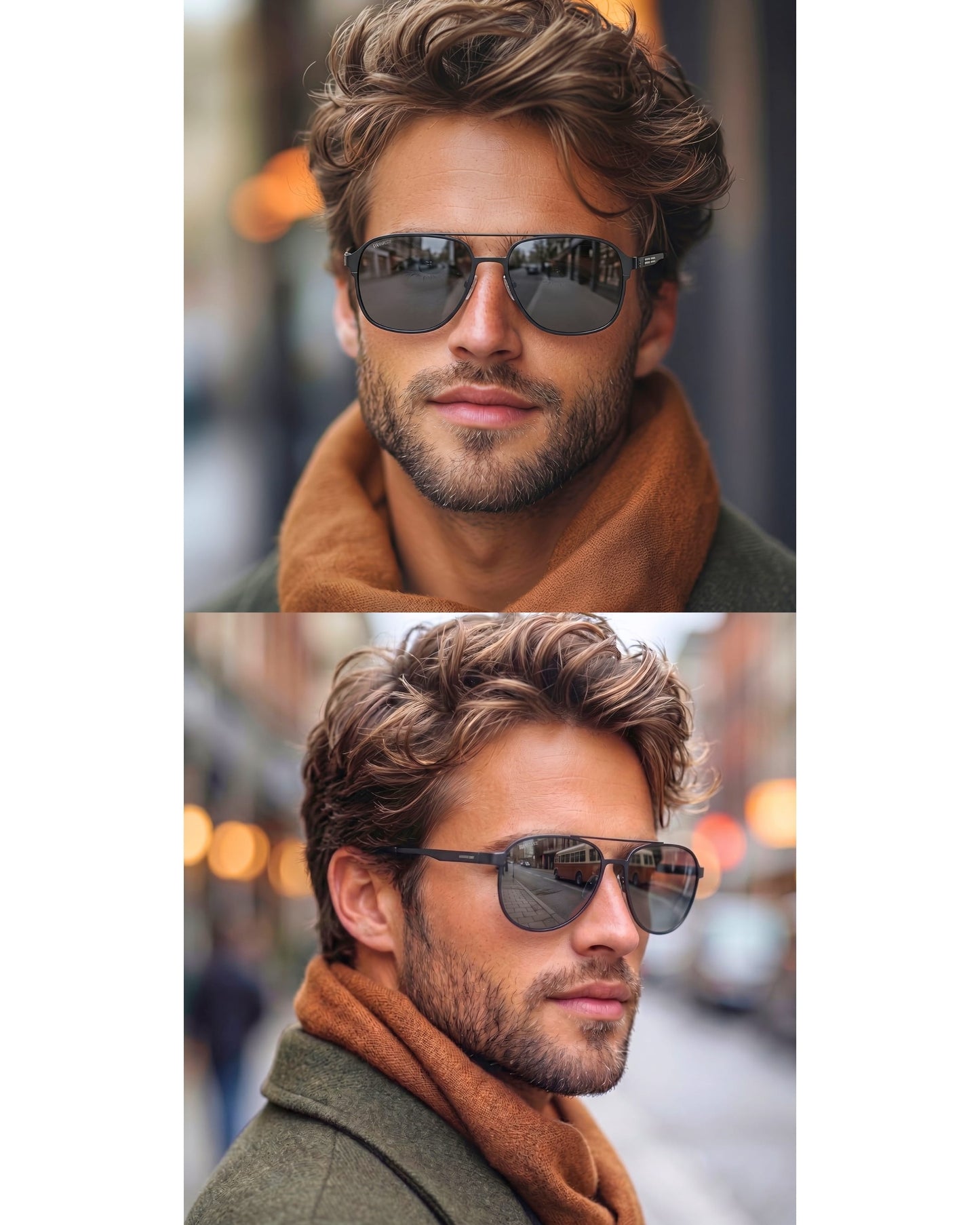 J3362 -JETSETTER VISION - HD Polarised Sunglasses for Men - UV400 Protection, Stainless Steel Frame - Black Frame with Black Lens — Sunglasses for Men | THE MEN THING