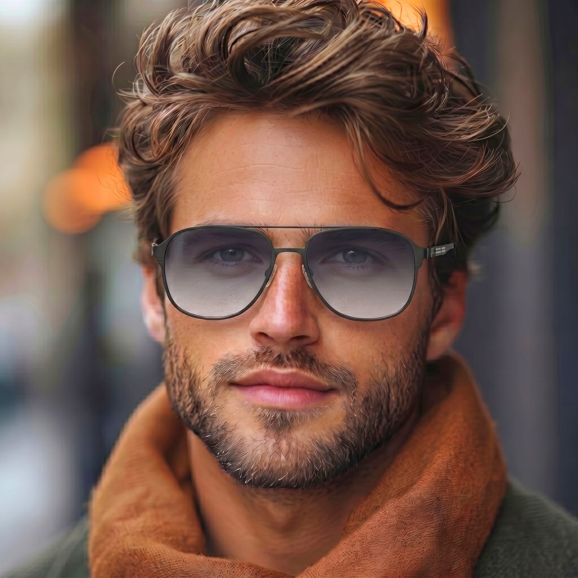 J3362 -JETSETTER VISION - HD Polarised Sunglasses for Men - UV400 Protection, Stainless Steel Frame - Black Frame with Gradient Grey Lens - THE MEN THING