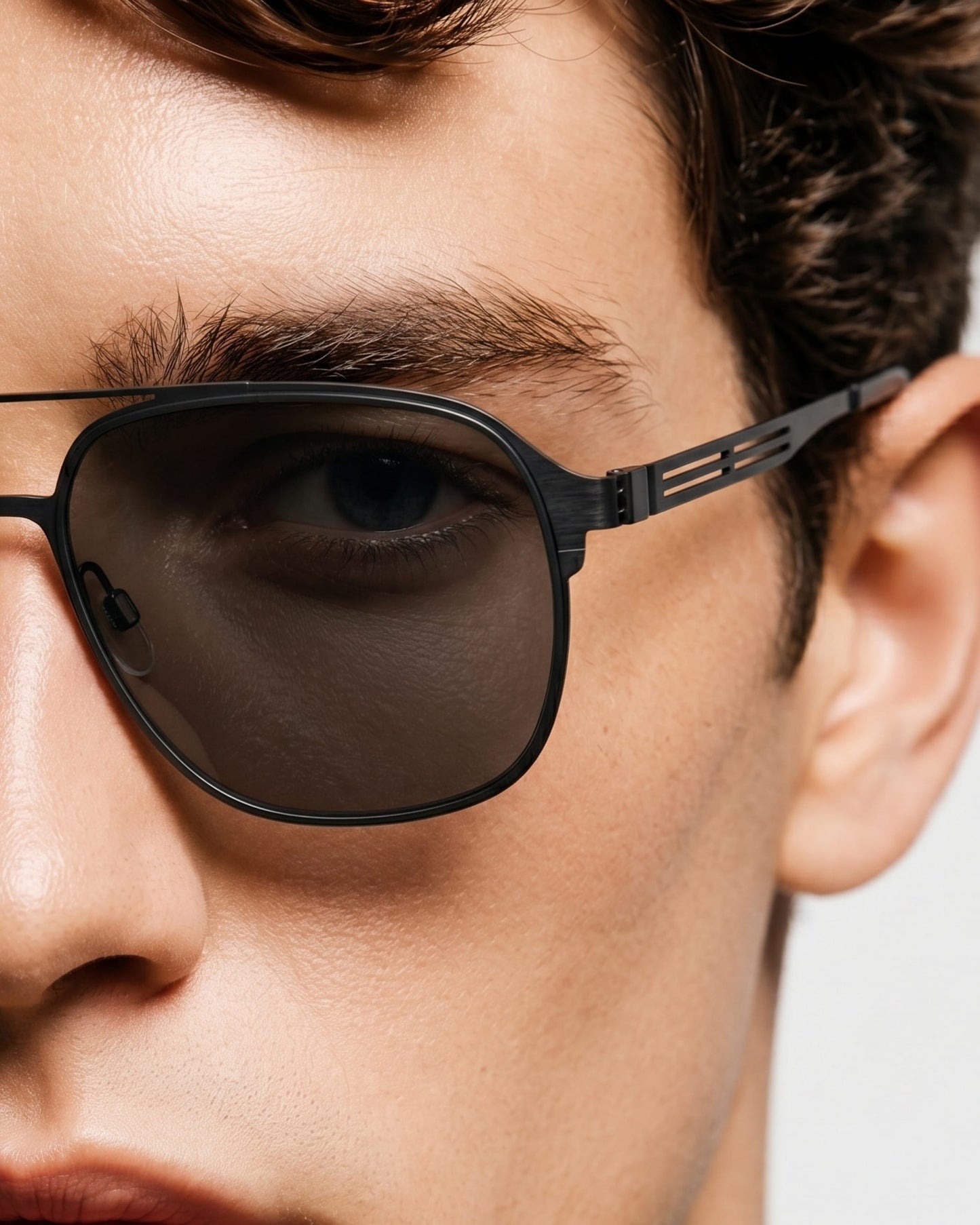 J3362 -JETSETTER VISION - HD Polarised Sunglasses for Men - UV400 Protection, Stainless Steel Frame - Gunmetal Frame with Black Grey Lens - THE MEN THING