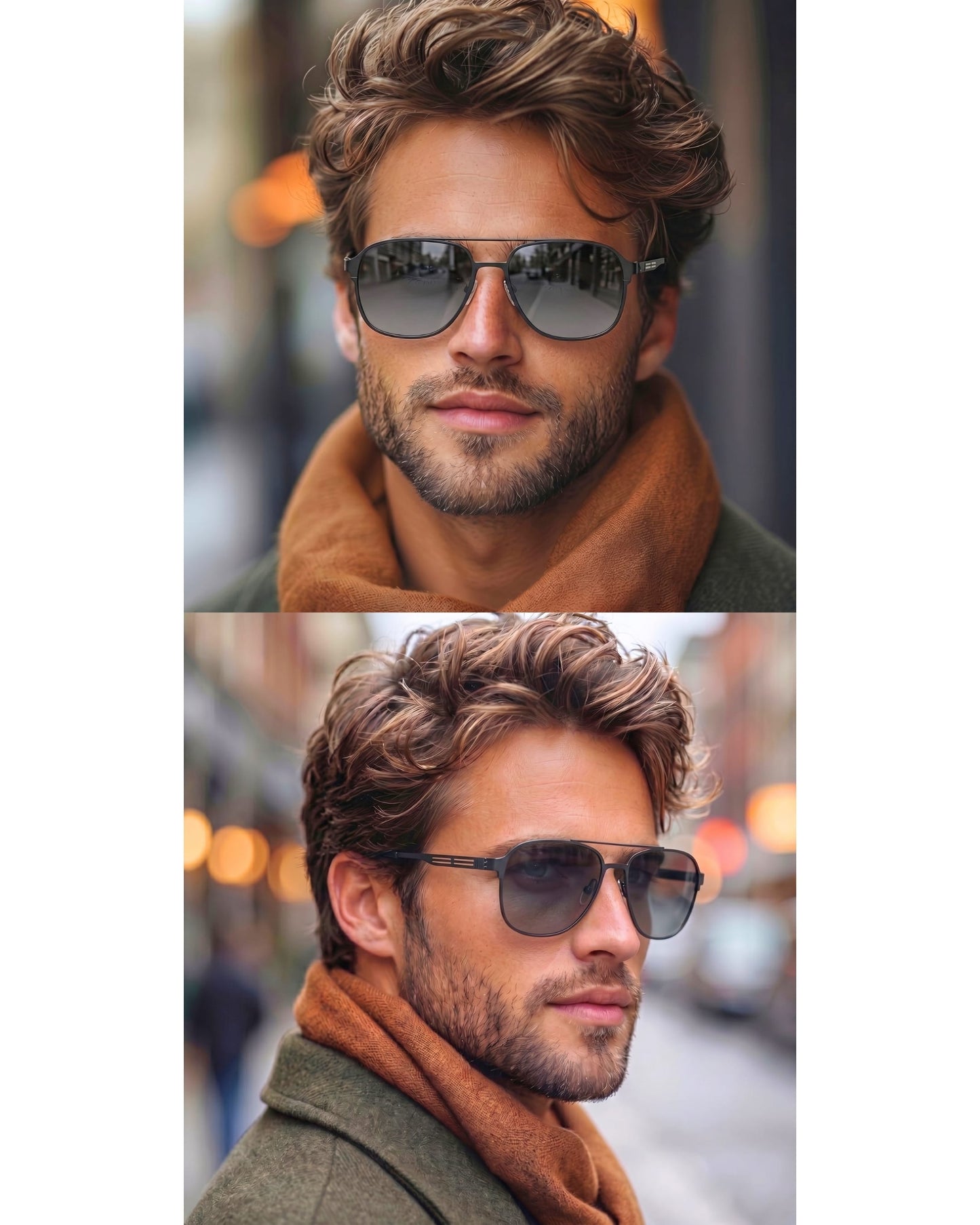 J3362 -JETSETTER VISION - HD Polarised Sunglasses for Men - UV400 Protection, Stainless Steel Frame - Gunmetal Frame with Black Grey Lens - THE MEN THING