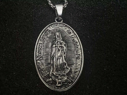 JESUS CARD - Alloy Pendant with Pure Stainless Steel  24inch Round Box Chain, American trending Style for Men & Boy - THE MEN THING