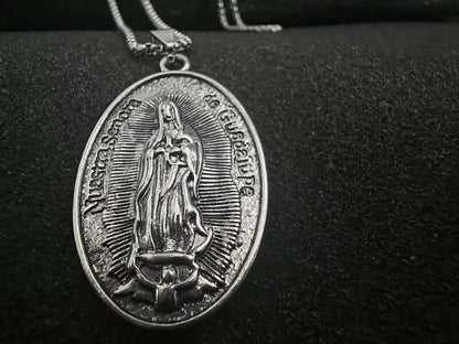 JESUS CARD - Alloy Pendant with Pure Stainless Steel  24inch Round Box Chain, American trending Style for Men & Boy - THE MEN THING