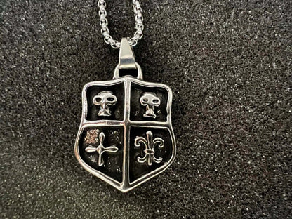 JOKER DECK SKULL -  Alloy Pendant with Pure Stainless Steel 24inch Round Box Chain, American trending Style for Men & Boy - THE MEN THING