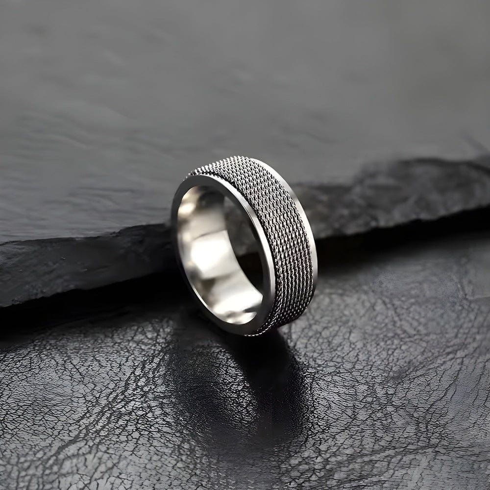 KRYOS RING - Pure Stainless Steel Men’s Steel-Plated Ring – Statement Luxury Jewelry (Size : 21) - THE MEN THING