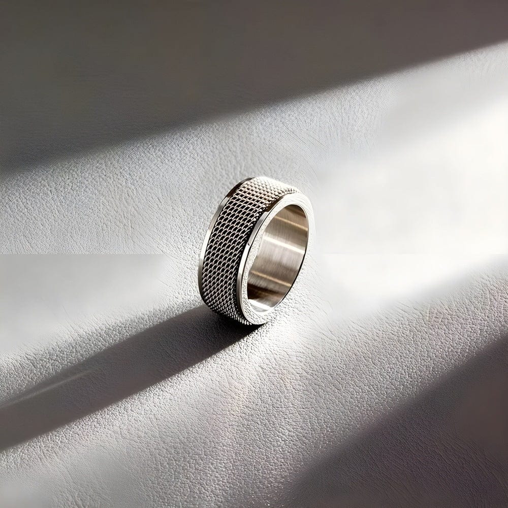 KRYOS RING - Pure Stainless Steel Men’s Steel-Plated Ring – Statement Luxury Jewelry (Size : 21) - THE MEN THING