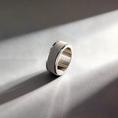 KRYOS RING - Pure Stainless Steel Men’s Steel-Plated Ring – Statement Luxury Jewelry (Size : 21) - THE MEN THING
