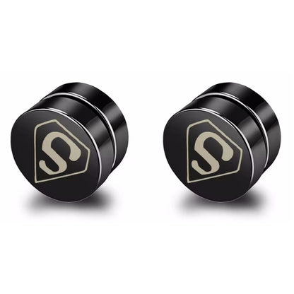 KRYPTONIAN - Magnetic Non-Piercing Pure Titanium Steel Studs Earrings for Men & Boys (2 Pcs) - THE MEN THING