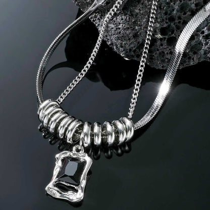 KRYZOR - 15mm Titanium Steel Pendant with 16 to 18inch Adjustable 5mm Chain for Men & Boys — SS Pendant/ Necklace for Men | THE MEN THING