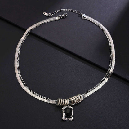 KRYZOR - 15mm Titanium Steel Pendant with 16 to 18inch Adjustable 5mm Chain for Men & Boys — SS Pendant/ Necklace for Men | THE MEN THING