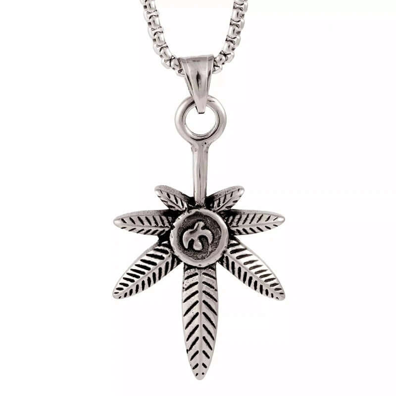 LEAF OF LIFE - Pure Titanium Steel Pendant with 24inch Round Box Chain for Men & Boys - THE MEN THING