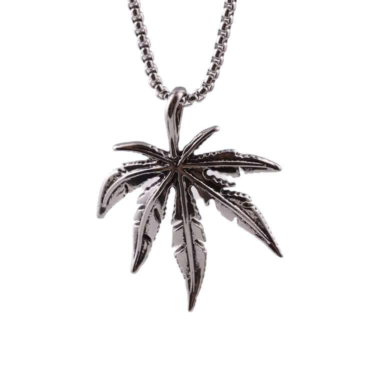 LEAFEN (T) - Pure Titanium Steel Pendant with Stainless Steel 24inch Round Box Chain, European trending Style for Men & Boy - THE MEN THING
