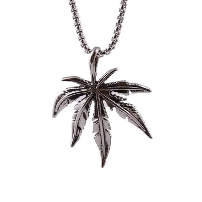 LEAFEN (T) - Pure Titanium Steel Pendant with Stainless Steel 24inch Round Box Chain, European trending Style for Men & Boy - THE MEN THING