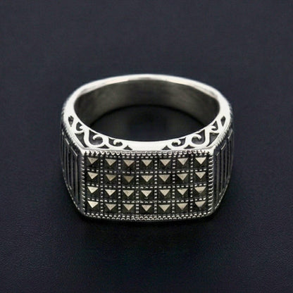 LEGION SIGNET RING - Pure Stainless Steel Men’s Steel-Plated Ring (Size : 17-22-27) — Rings for Men | THE MEN THING