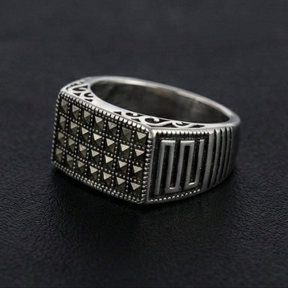 LEGION SIGNET RING - Pure Stainless Steel Men’s Steel-Plated Ring (Size : 17-22-27) — Rings for Men | THE MEN THING