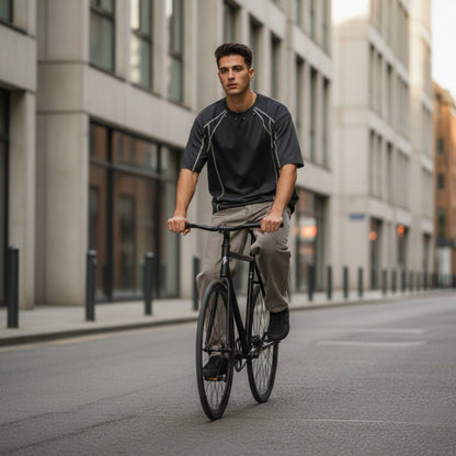 LINEFORM EDGE Oversized T-Shirt - Black - THE MEN THING