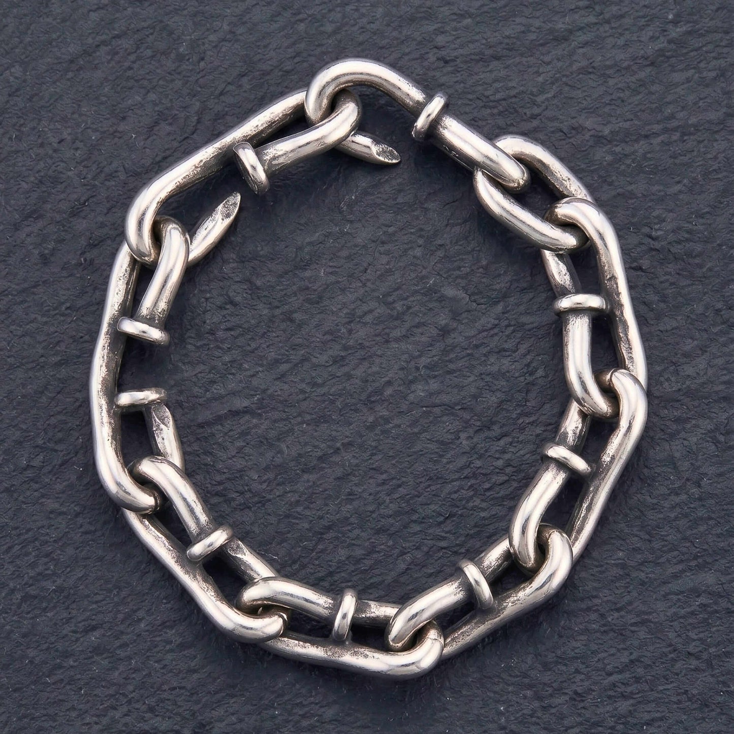 LINKER STEEL - 12mm Pure Titanium Steel Bracelet for Men & Boy (9inch) — Steel Bracelets for Men | THE MEN THING