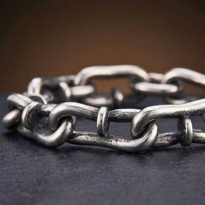 LINKER STEEL - 12mm Pure Titanium Steel Bracelet for Men & Boy (9inch) — Steel Bracelets for Men | THE MEN THING