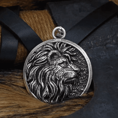 LION KING HEAD - Alloy Pendant with Stainless Steel 24inch Spiga Chain for Men & Boy - THE MEN THING