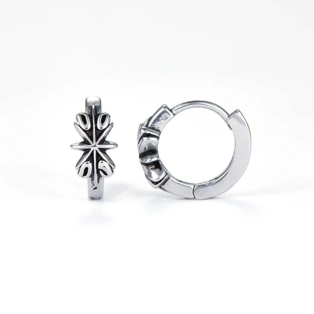LOTUS - Titanium Steel Hoop Earrings for Men & Boys (2pcs) - THE MEN THING