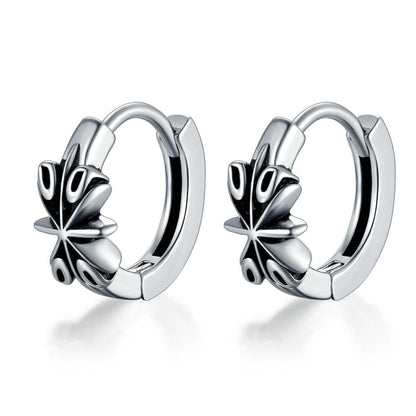 LOTUS - Titanium Steel Hoop Earrings for Men & Boys (2pcs) - THE MEN THING