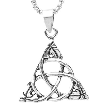 LUCKY KNOT - Alloy Pendant with  Pure Stainless Steel 24inch Round Box Chain, European trending Style for Men & Boys - THE MEN THING
