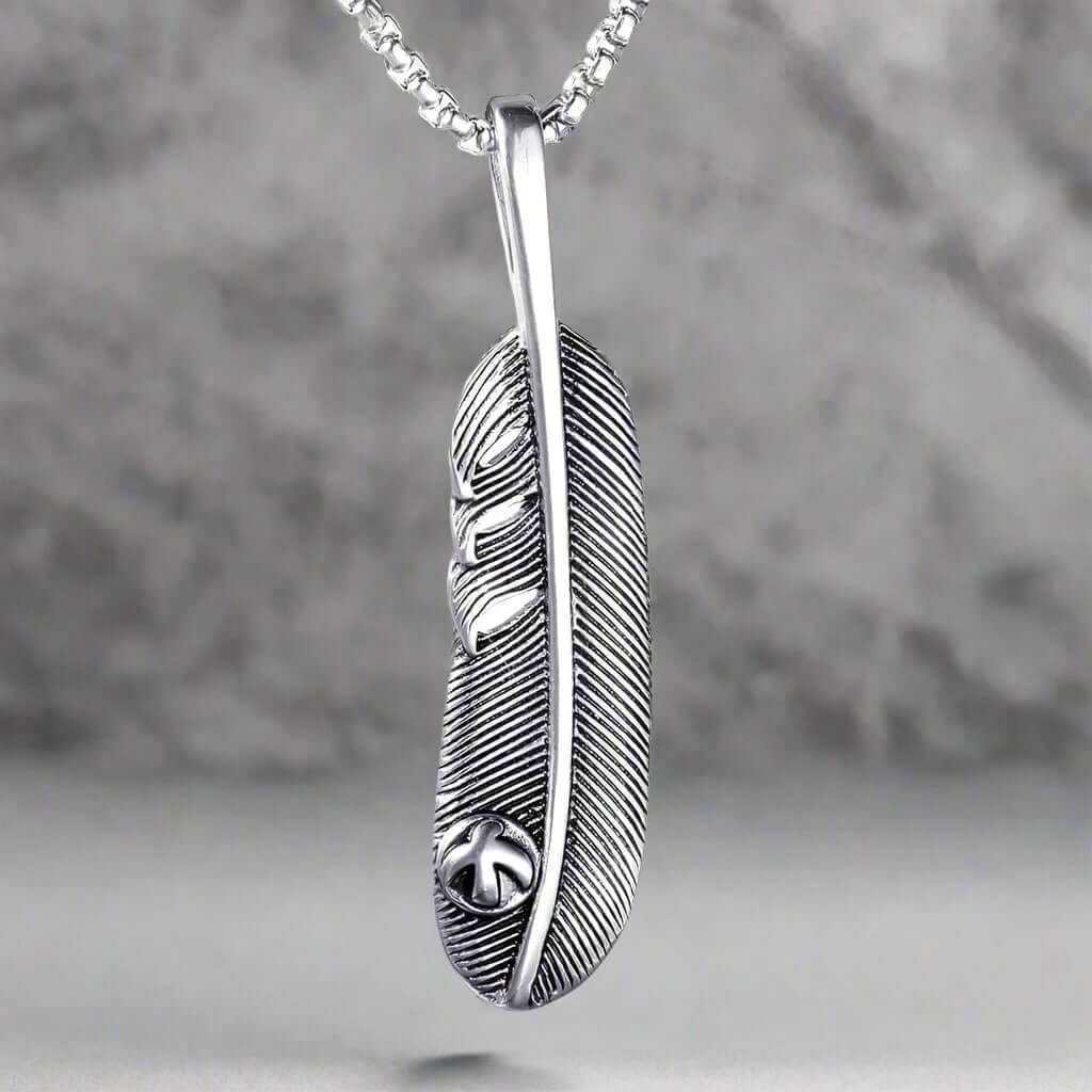 LUSH - Alloy Pendant with Pure Stainless Steel 24inch Chain for Men, American trending Style - Round Box Chain for Men & Boy - THE MEN THING