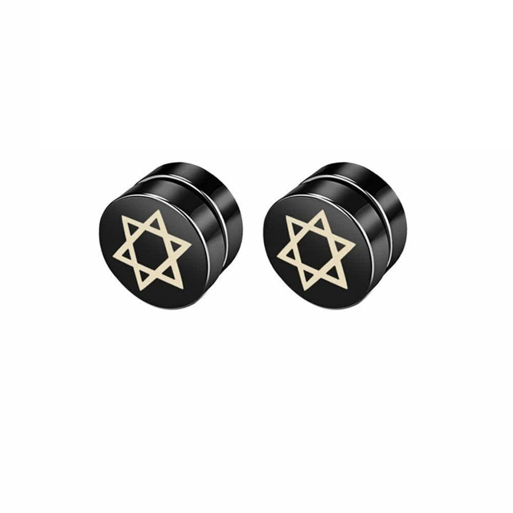MAGEN - Magnetic Non-Piercing Pure Titanium Steel Studs Earrings for Men & Boys (2 Pcs) - THE MEN THING