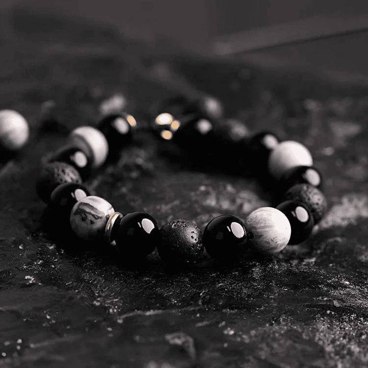 MAGIC NIGHT-- Beads Bracelet with Natural Stone - Stretch / Adjustable Bracelet for Men & Boys - THE MEN THING