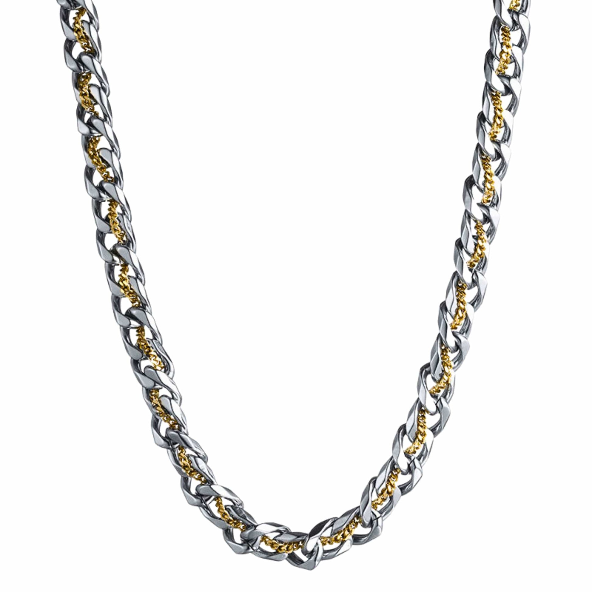 MAJESTA LINK - 10mm Pure Stainless Steel 19 to 21 inch Adjustable Chain for Men & Boys - THE MEN THING
