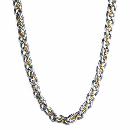 MAJESTA LINK - 10mm Pure Stainless Steel 19 to 21 inch Adjustable Chain for Men & Boys - THE MEN THING