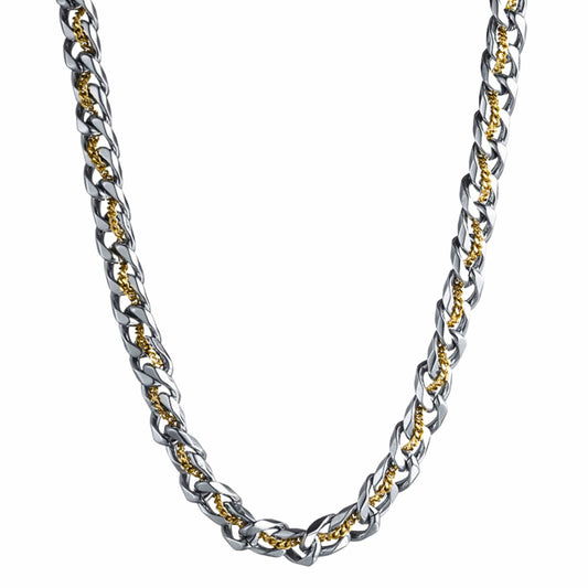 MAJESTA LINK - 10mm Pure Stainless Steel 19 to 21 inch Adjustable Chain for Men & Boys - THE MEN THING