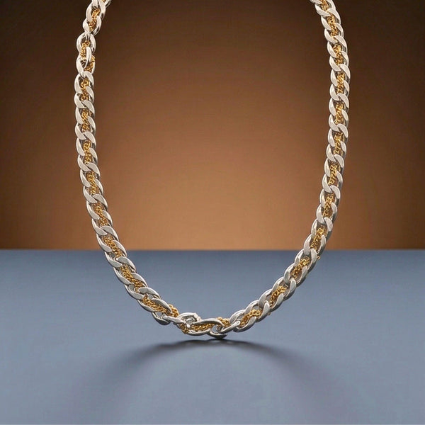 MAJESTA LINK - 10mm Pure Stainless Steel 19 to 21 inch Adjustable Chain for Men & Boys