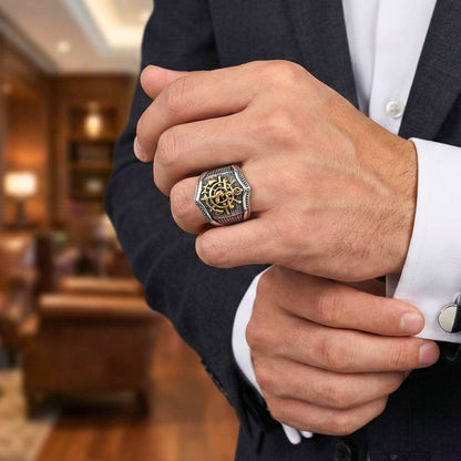 MAJESTIC ANCHOR - Pure Stainless Steel Men’s Steel-Plated Ring – Statement Luxury Jewelry (Size : 18-23-27) - THE MEN THING