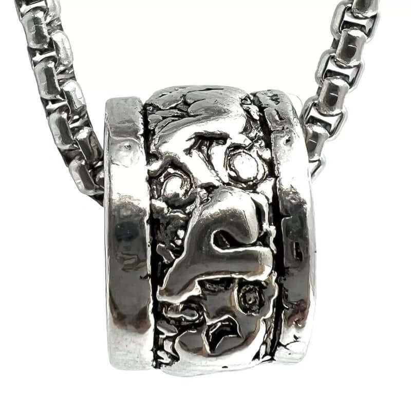 MANTRA ROUND - Alloy Round Mantra Pendant with Pure Stainless Steel 24inch Chain for Men, Milan trending Style - Round Box Chain & Pendant for Men & Boy — SS Pendant/ Necklace for Men | THE MEN THING