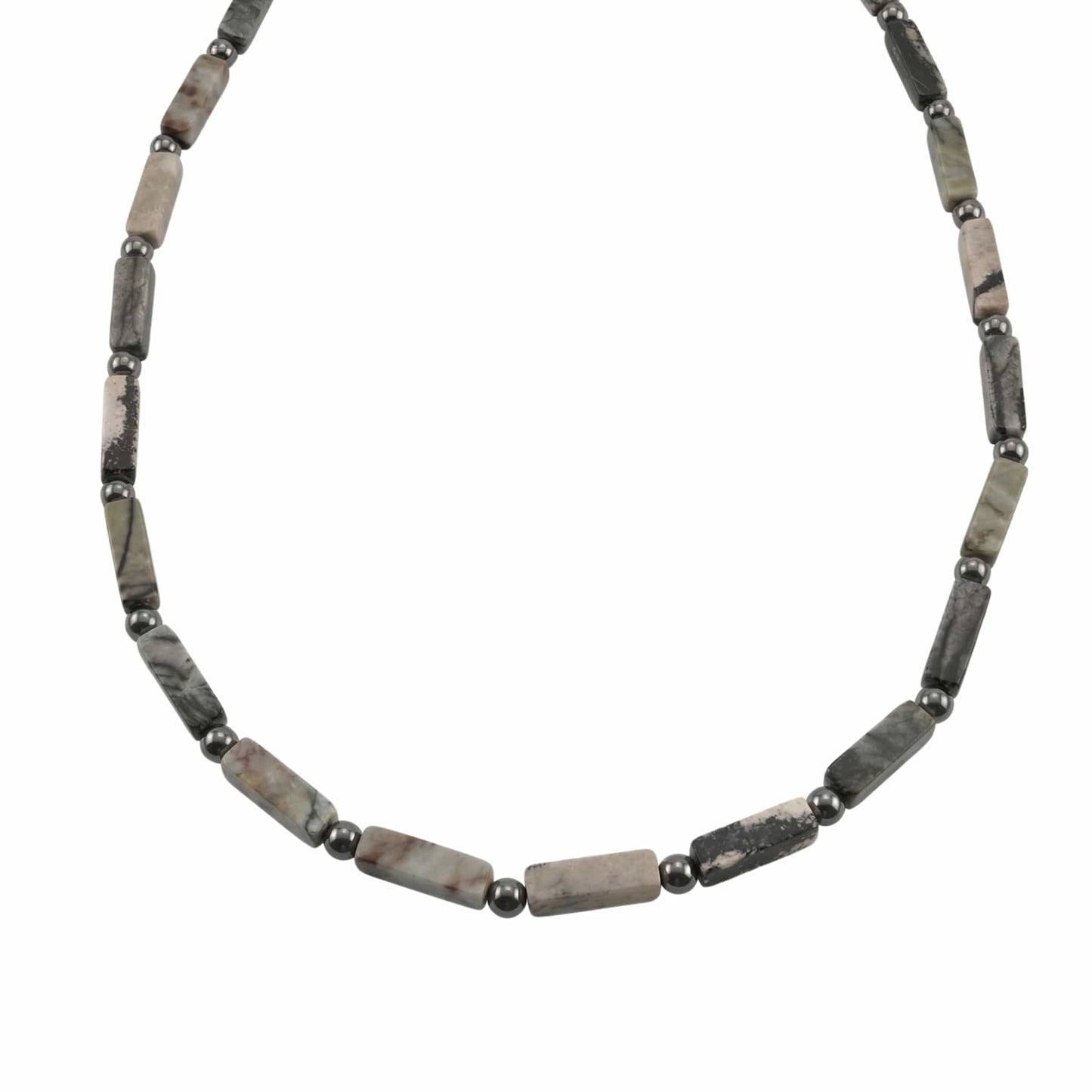 MARBLIX - 5mm Beads Necklace with Natural Stone Mens & Boys (17-19 inch with adjustable cable chain) — Pearl / Bead Necklace for Men | THE MEN THING
