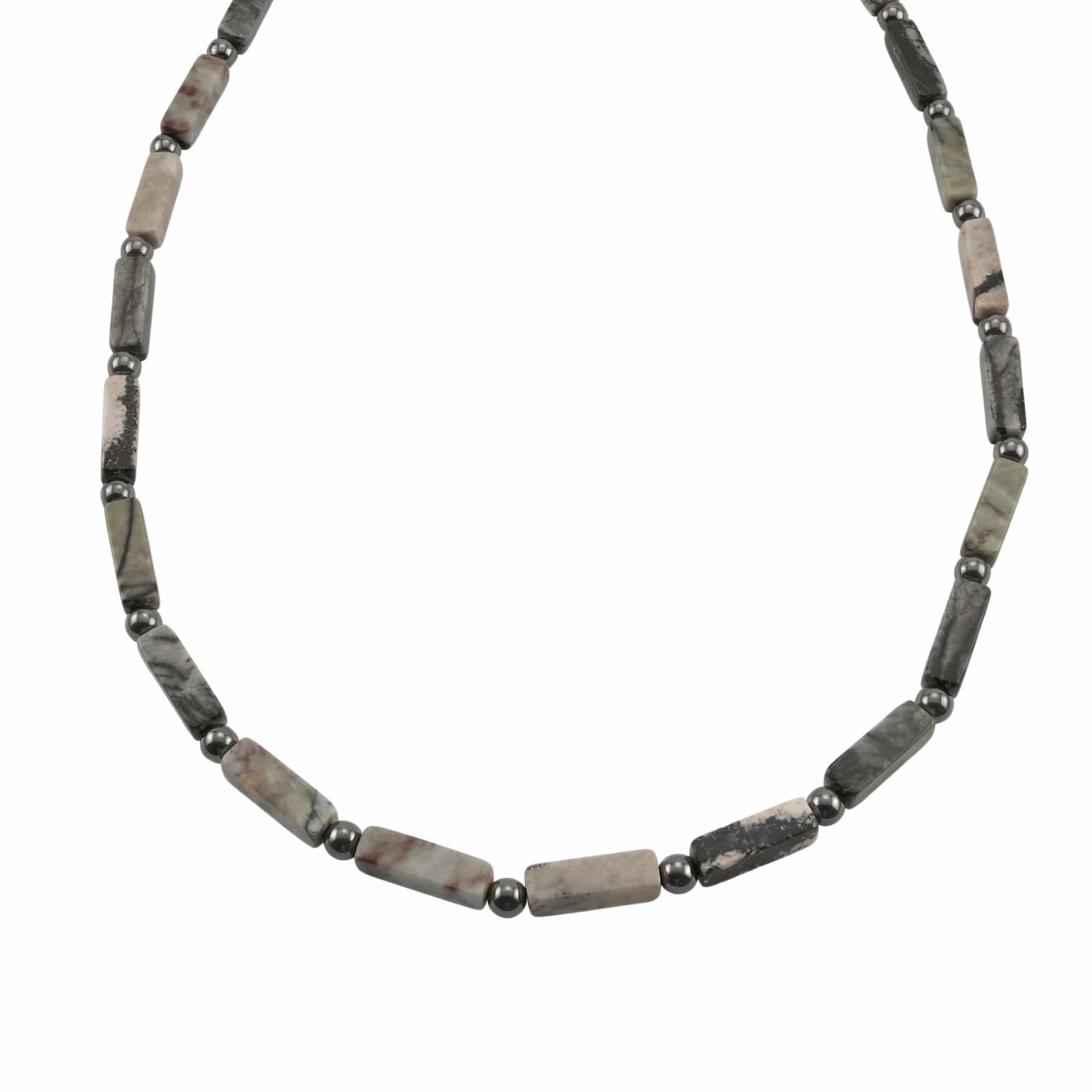 MARBLIX - 5mm Beads Necklace with Natural Stone Mens & Boys (17-19 inch with adjustable cable chain) — Pearl / Bead Necklace for Men | THE MEN THING