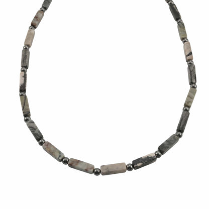 MARBLIX - 5mm Beads Necklace with Natural Stone Mens & Boys (17-19 inch with adjustable cable chain) — Pearl / Bead Necklace for Men | THE MEN THING