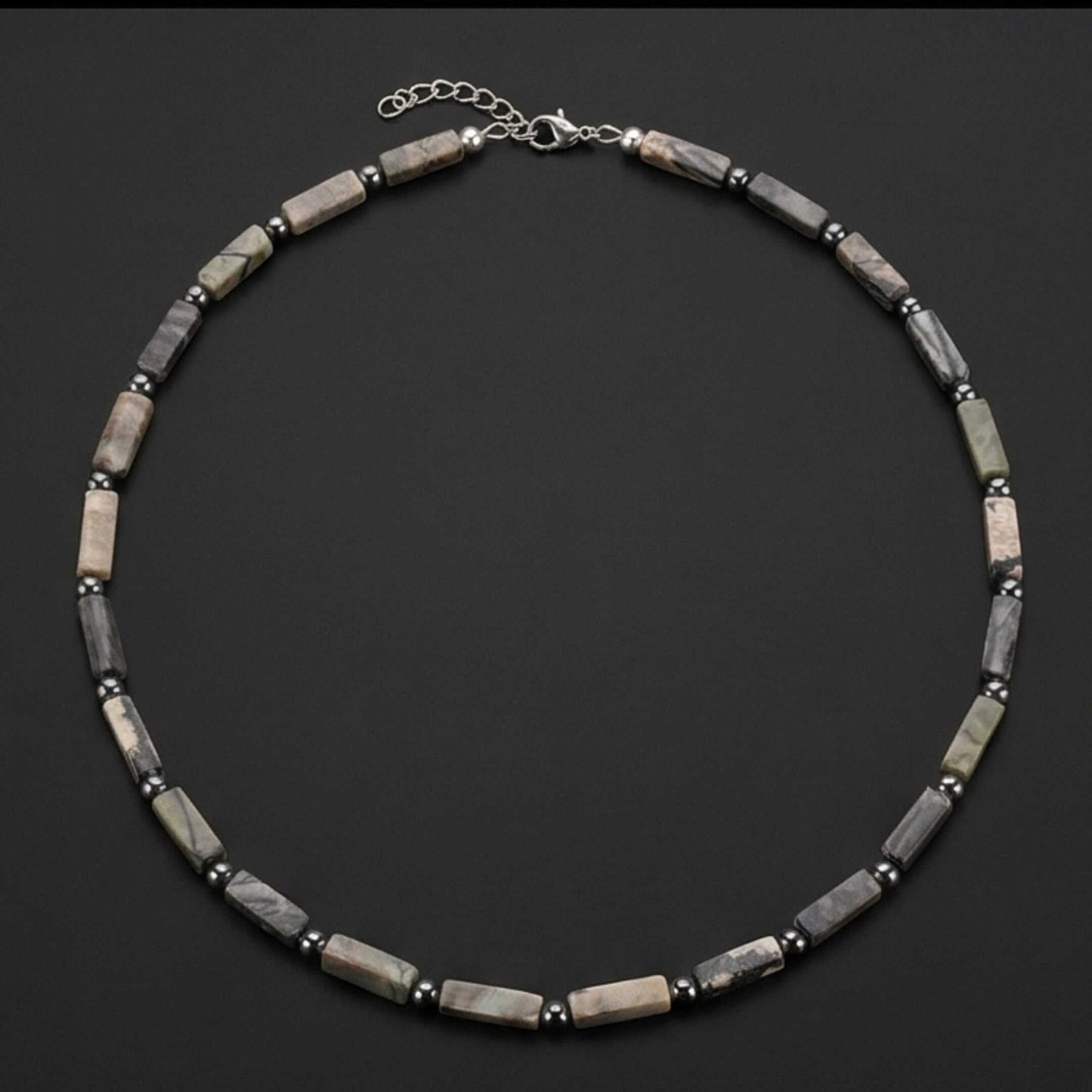 MARBLIX - 5mm Beads Necklace with Natural Stone Mens & Boys (17-19 inch with adjustable cable chain) — Pearl / Bead Necklace for Men | THE MEN THING