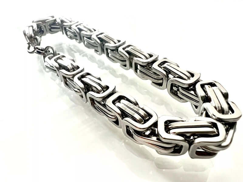 MASCULINE -  8mm Stainless Steel Bracelet, American trending Style, 7 to 9 inch with Lobster Claw Buckle for Men & Boys - THE MEN THING