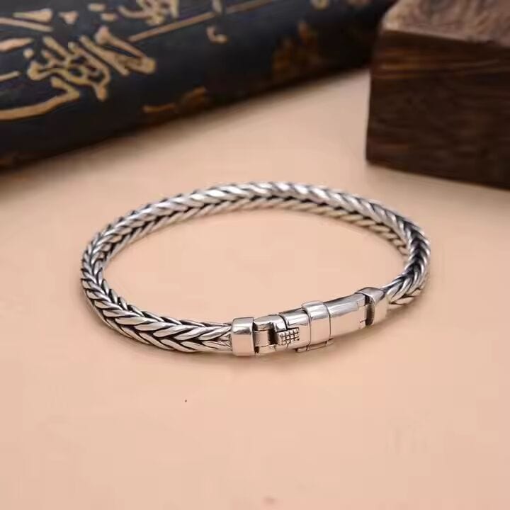 MATRIX LINK - 5mm Pure Stainless Steel Bracelet, Biker Punk Style Bracelet for Men & Boy (8 inch) - THE MEN THING