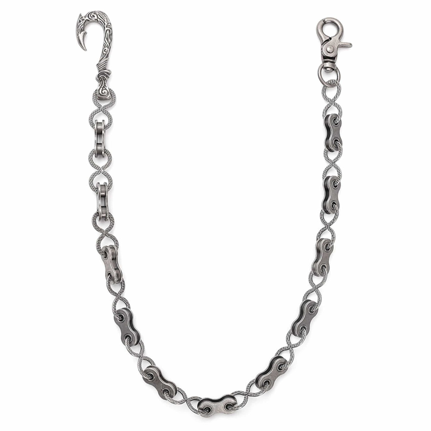 MECHLINK - Antique Steel 12mm Titanium Steel Heavy Biker Chain for Jeans with Lobster Clasps for Men & Boys - 20 inch — Biker Fashion for Men | THE MEN THING