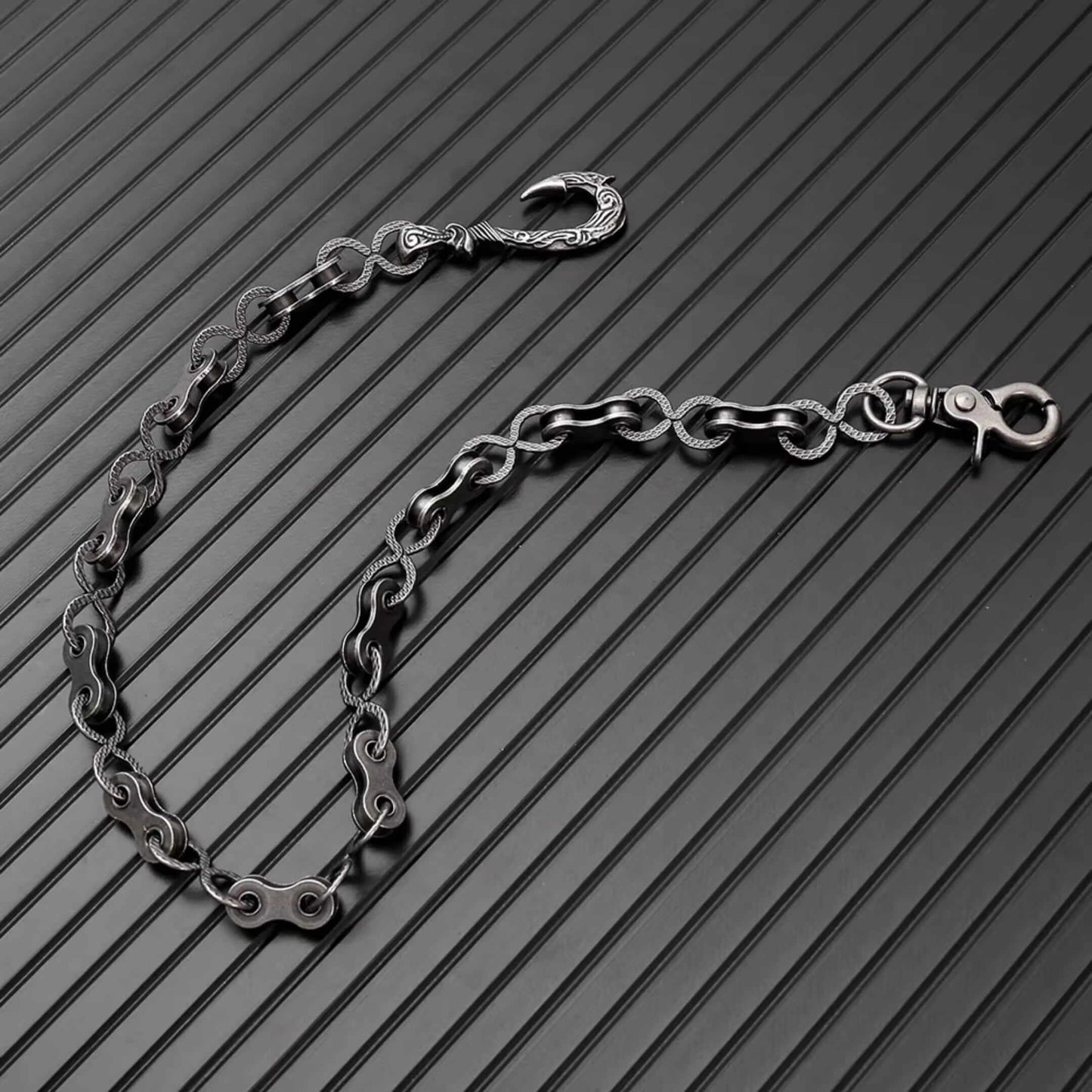 MECHLINK - Antique Steel 12mm Titanium Steel Heavy Biker Chain for Jeans with Lobster Clasps for Men & Boys - 20 inch — Biker Fashion for Men | THE MEN THING