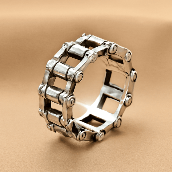 METARION RING - Pure Stainless Steel Men’s Steel-Plated Ring – Statement Luxury Jewelry (Size : 16-22-27)