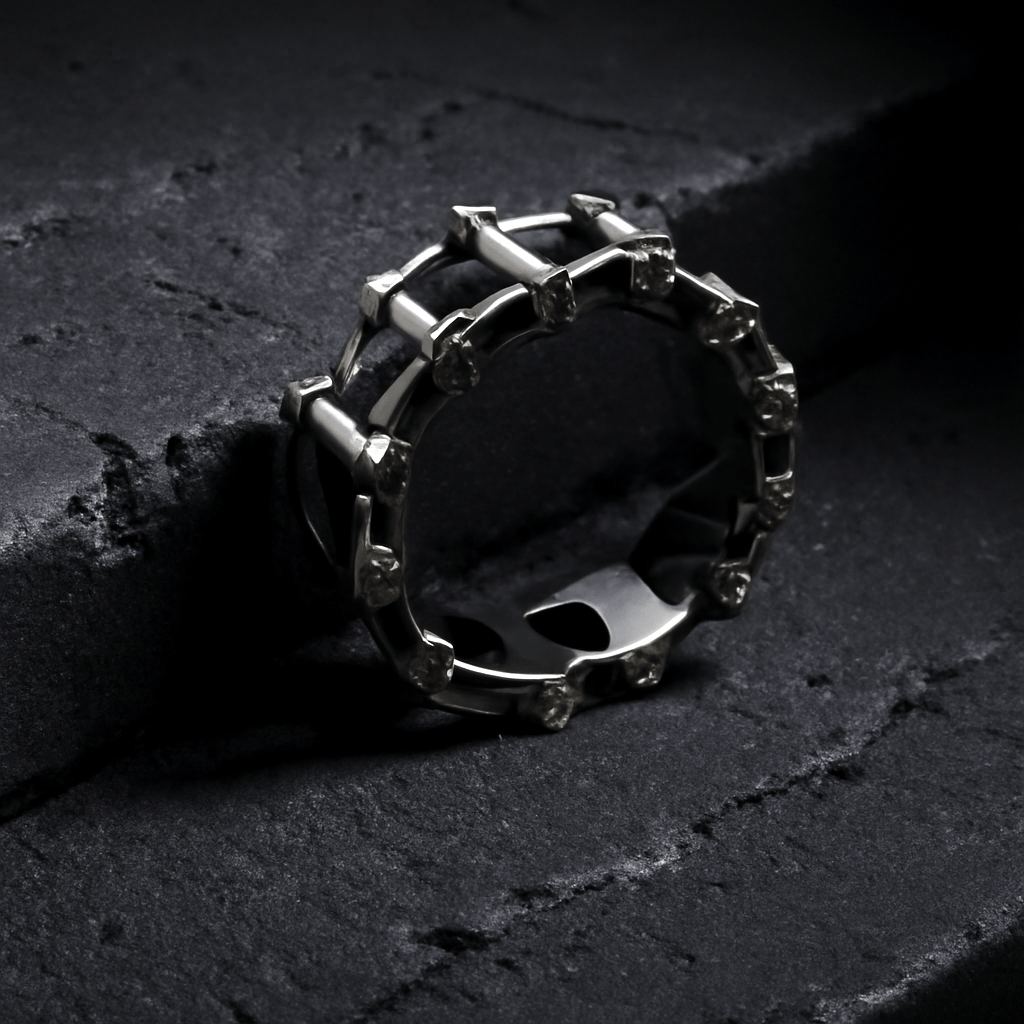 METARION RING - Pure Stainless Steel Men’s Steel-Plated Ring – Statement Luxury Jewelry (Size : 16-22-27) - THE MEN THING