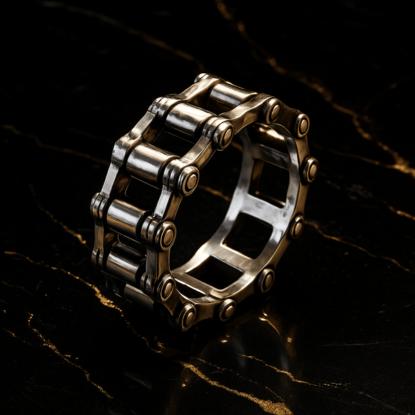 METARION RING - Pure Stainless Steel Men’s Steel-Plated Ring – Statement Luxury Jewelry (Size : 16-22-27)
