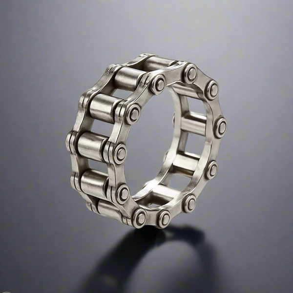 METARION RING - Pure Stainless Steel Men’s Steel-Plated Ring – Statement Luxury Jewelry (Size : 16-22-27)