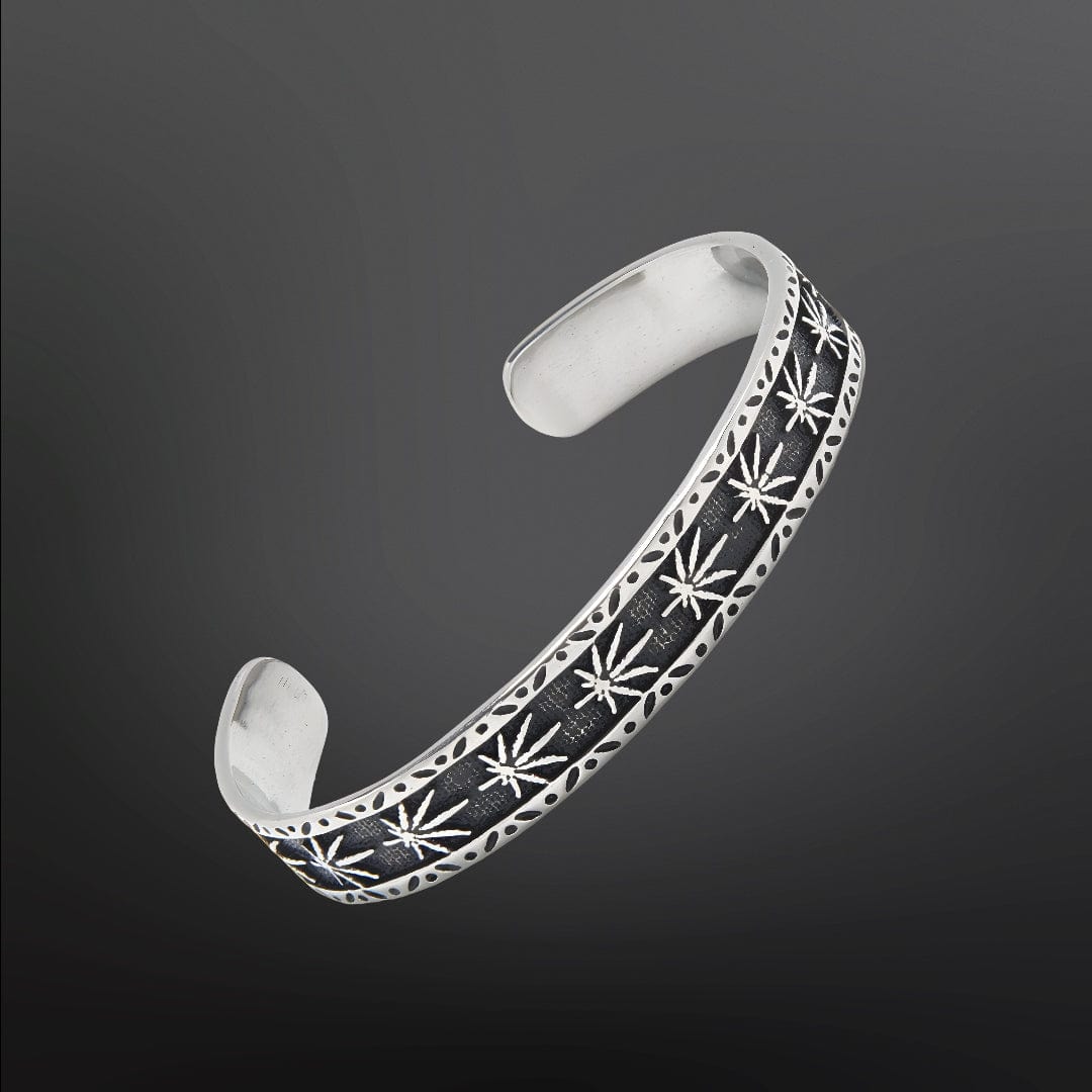 MIDNIGHT STELLAR - Pure Stainless Steel Open Bangle Bracelet (Adjustable) for Men & Boys - THE MEN THING