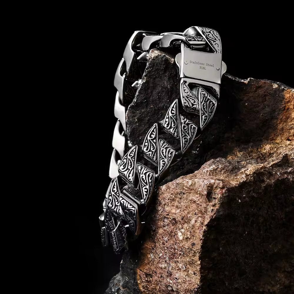 MONARCH - 20mm Pure Titanium Steel Bracelet for Men & Boy (8inch) - THE MEN THING