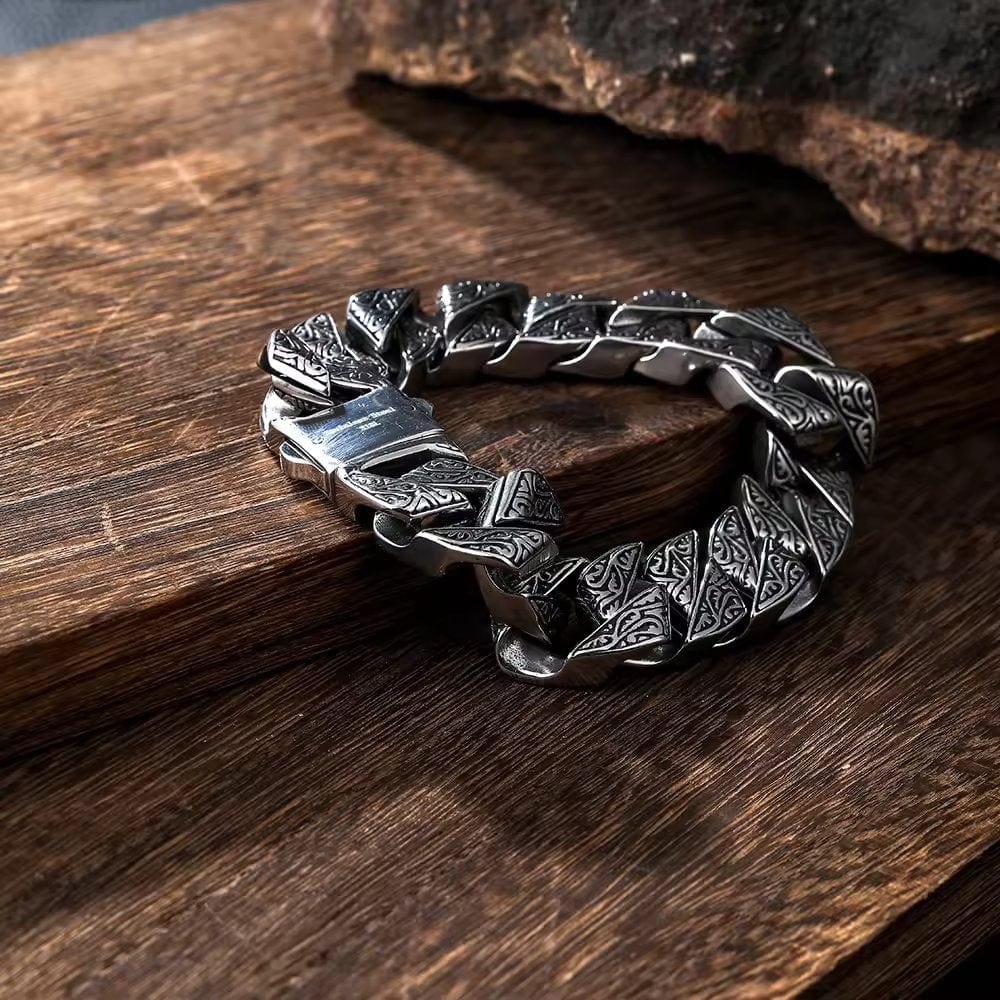 MONARCH - 20mm Pure Titanium Steel Bracelet for Men & Boy (8inch) - THE MEN THING