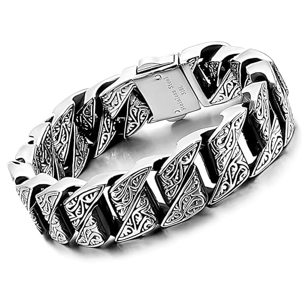MONARCH - 20mm Pure Titanium Steel Bracelet for Men & Boy (8inch) - THE MEN THING